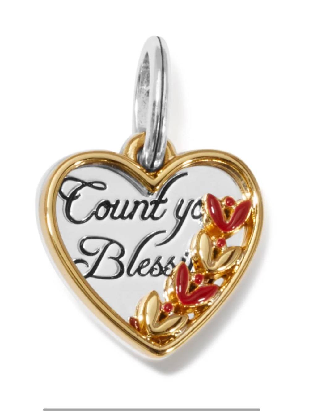 Brighton Grateful Charm and Silver Chain 16” 925 silver/ NEW